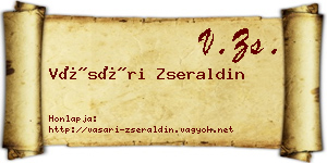 Vásári Zseraldin névjegykártya